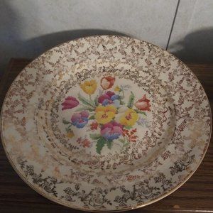 10" Dinner Plate "Old English Sampler" H&K Tunstal